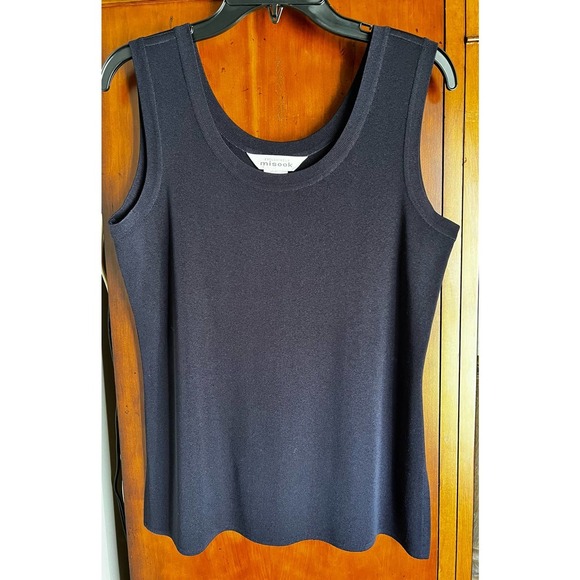 Exclusively Misook Sleeveless Navy Blue Womens Tank/Cami/Top Size Medium - Picture 3 of 11